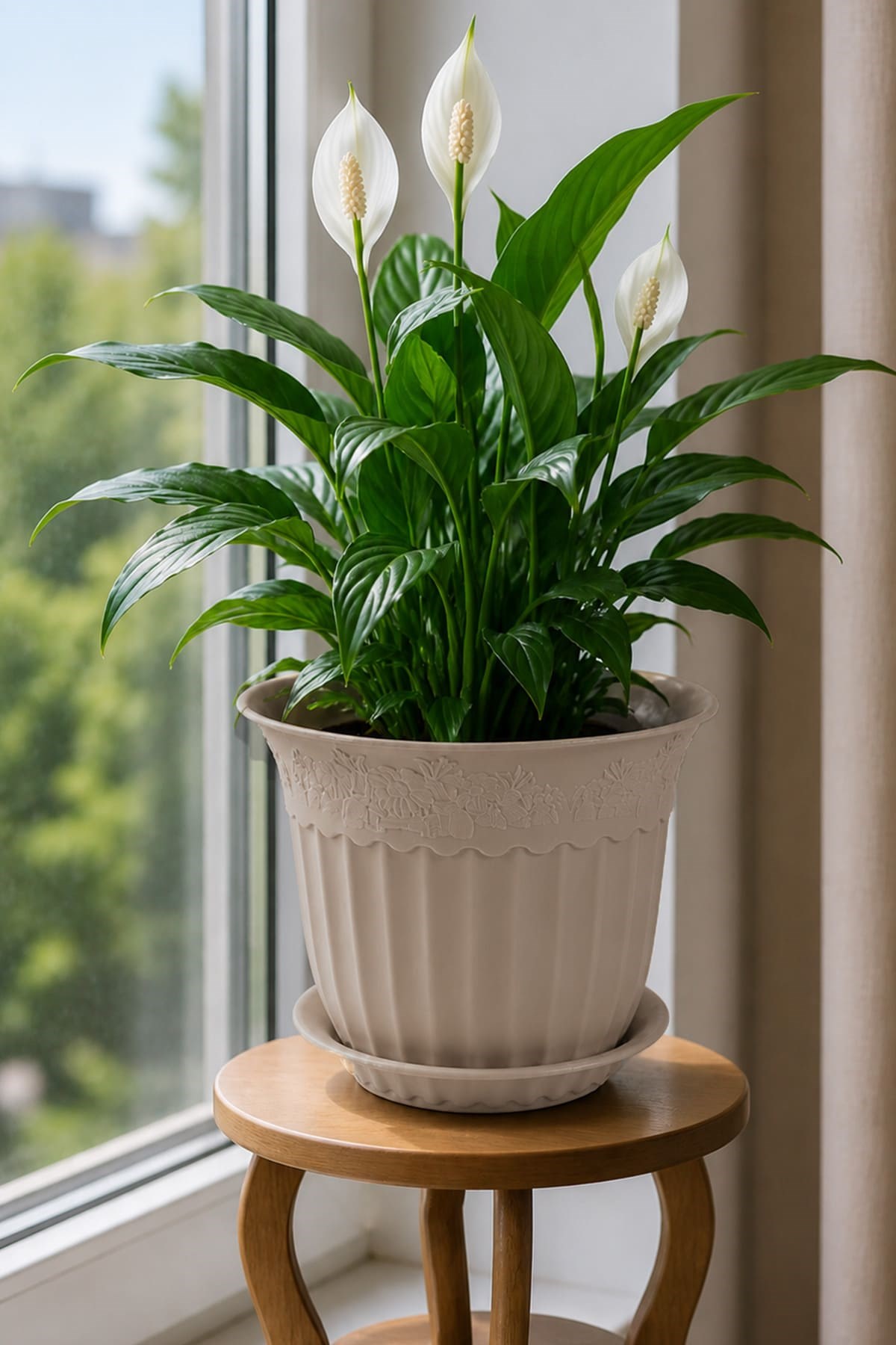 Irak Garden Flowers AS154 Renkli Dekoratif Antik Çiçek ve Bitki Saksısı 5.25 Litre