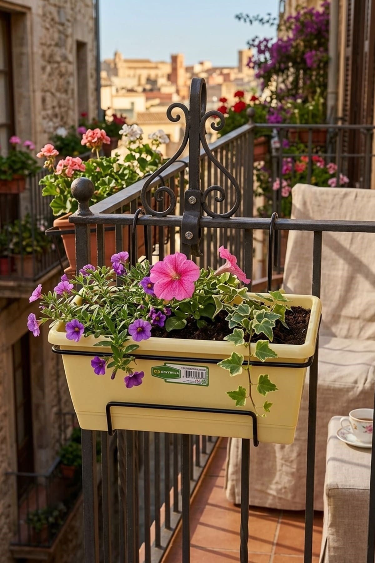 Şenyayla 5850A Askılı Göreme Balkon Çiçek ve Bitki Saksısı No:1 - 4.5 Litre