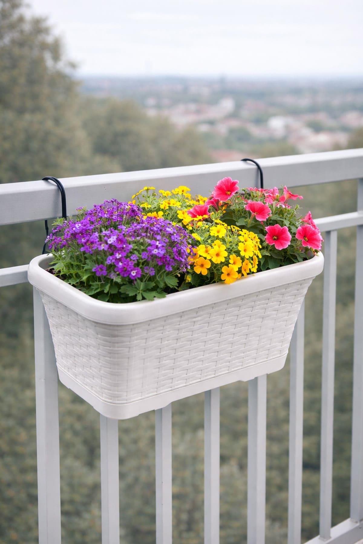 Serinova HB01HA Hasır Askılı Balkon Saksı 6.5 Litre