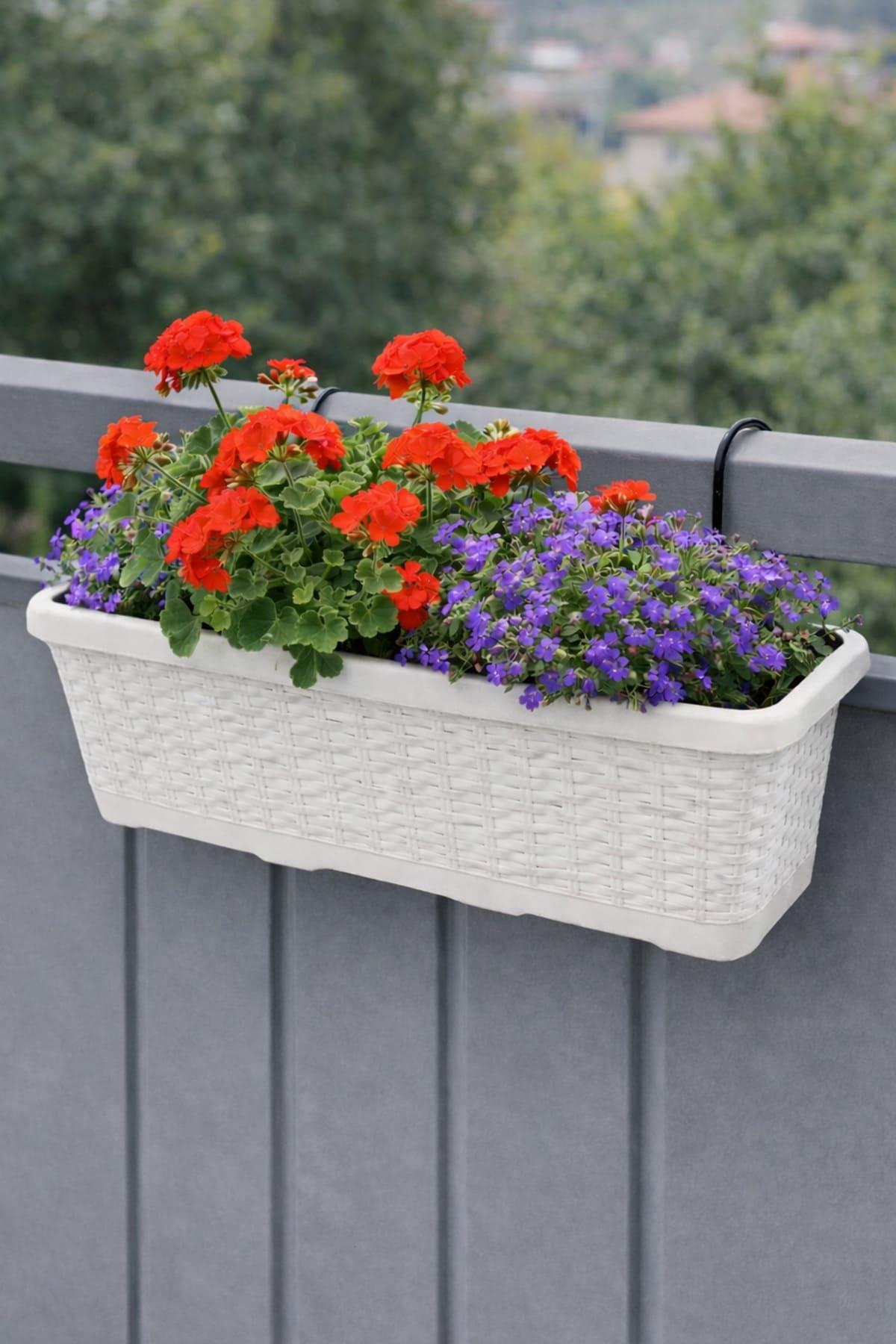 Serinova HB02HA Hasır Askılı Balkon Saksı 12 Litre
