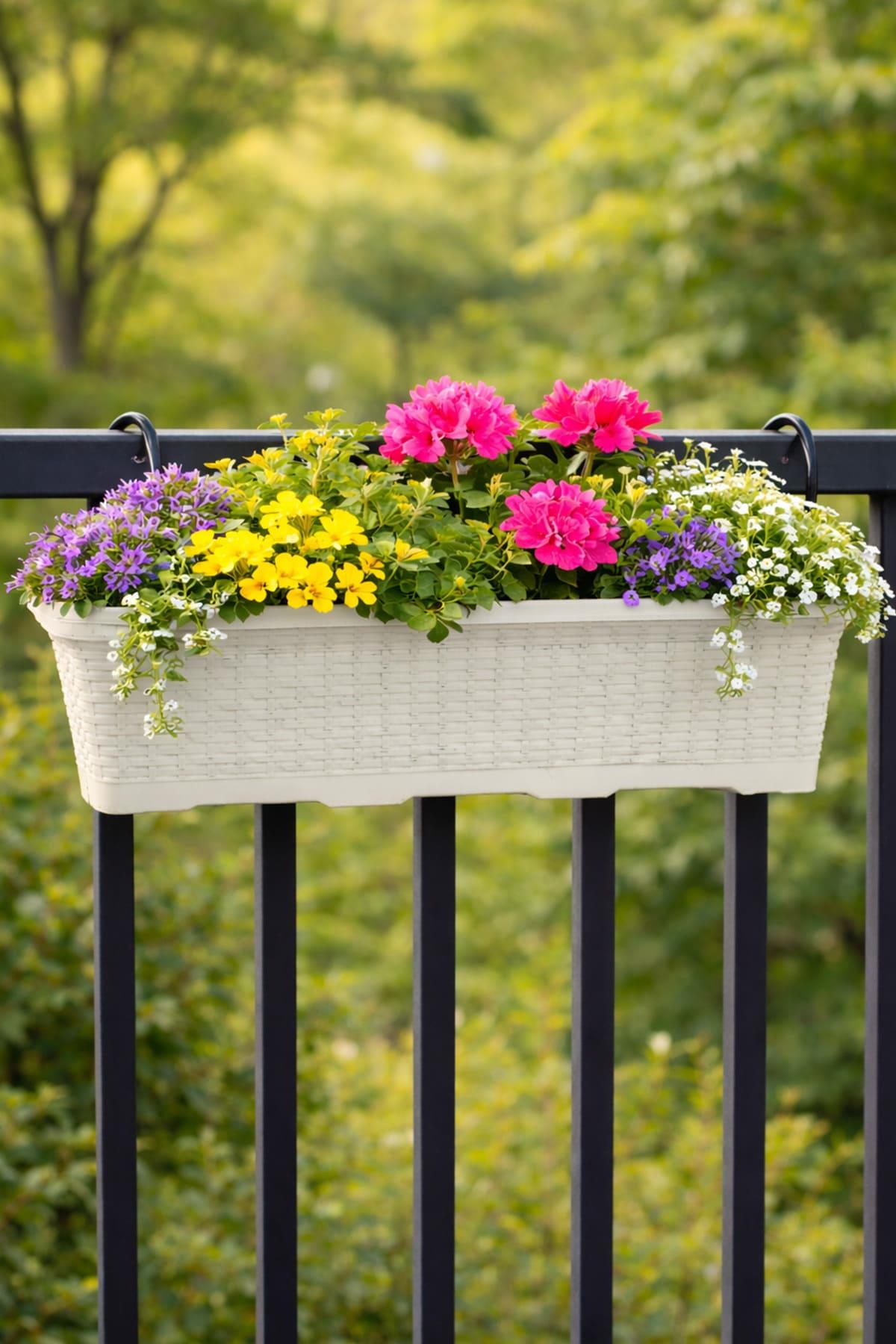 Serinova HB03HA Hasır Askılı Balkon Saksı 16.5 Litre