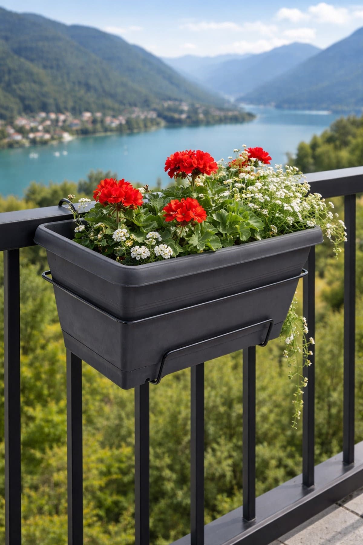 Serinova V610A Villa Balkon Askılı Saksı 6 Litre