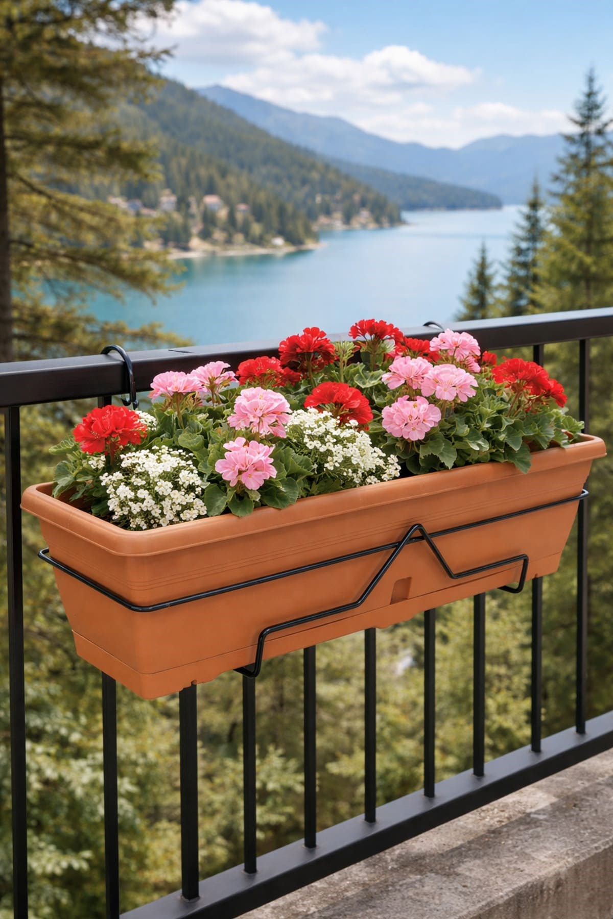 Serinova V630A Villa Balkon Askılı Saksı 14 Litre