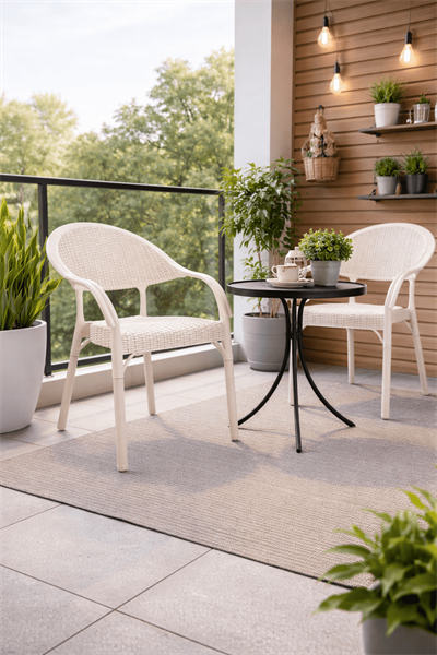 Alezy Bambu Rattan Desenli Koltuk