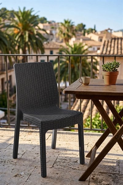 Lilyum Rattan Desenli Bahçe ve Balkon Sandalye