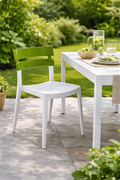 Novussi Bermo Renkli Plastik Sandalye Beyaz