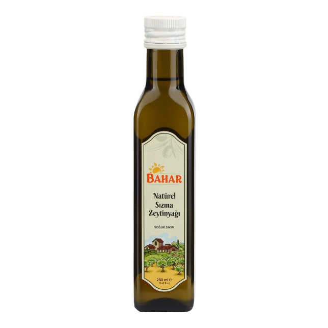 Bahar Natürel Sızma Soğuk Sıkım Zeytinyağı - 250 ml Cam Şişe