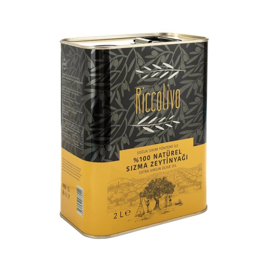 Riccolivo Premium Natürel Sızma Zeytinyağı 2 L Teneke
