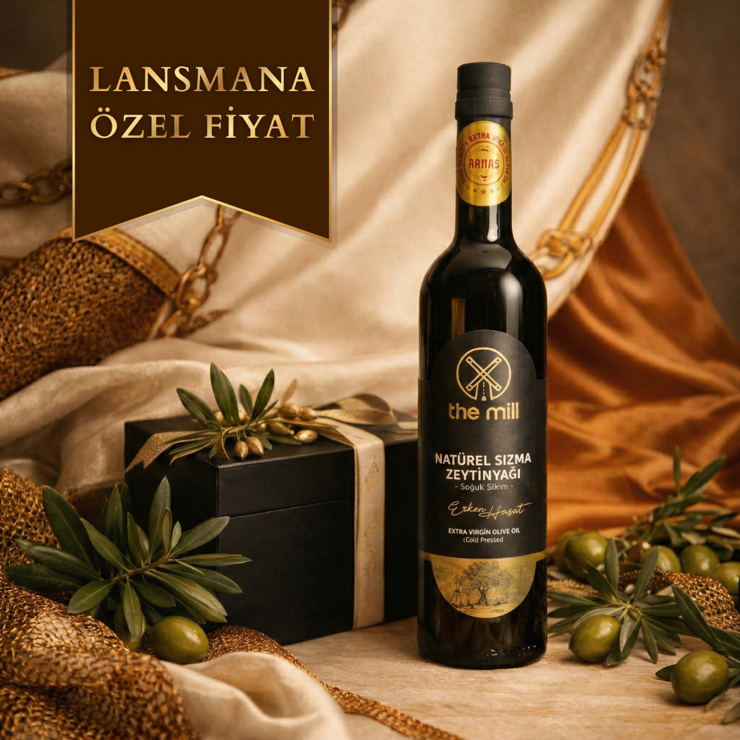 The Mill Premium Erken Hasat Soğuk Sıkım Naturel Sızma Zeytinyağı 500 ml Cam Şişe