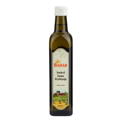 Bahar Natürel Sızma Soğuk Sıkım Zeytinyağı - 500 ml Cam Şişe