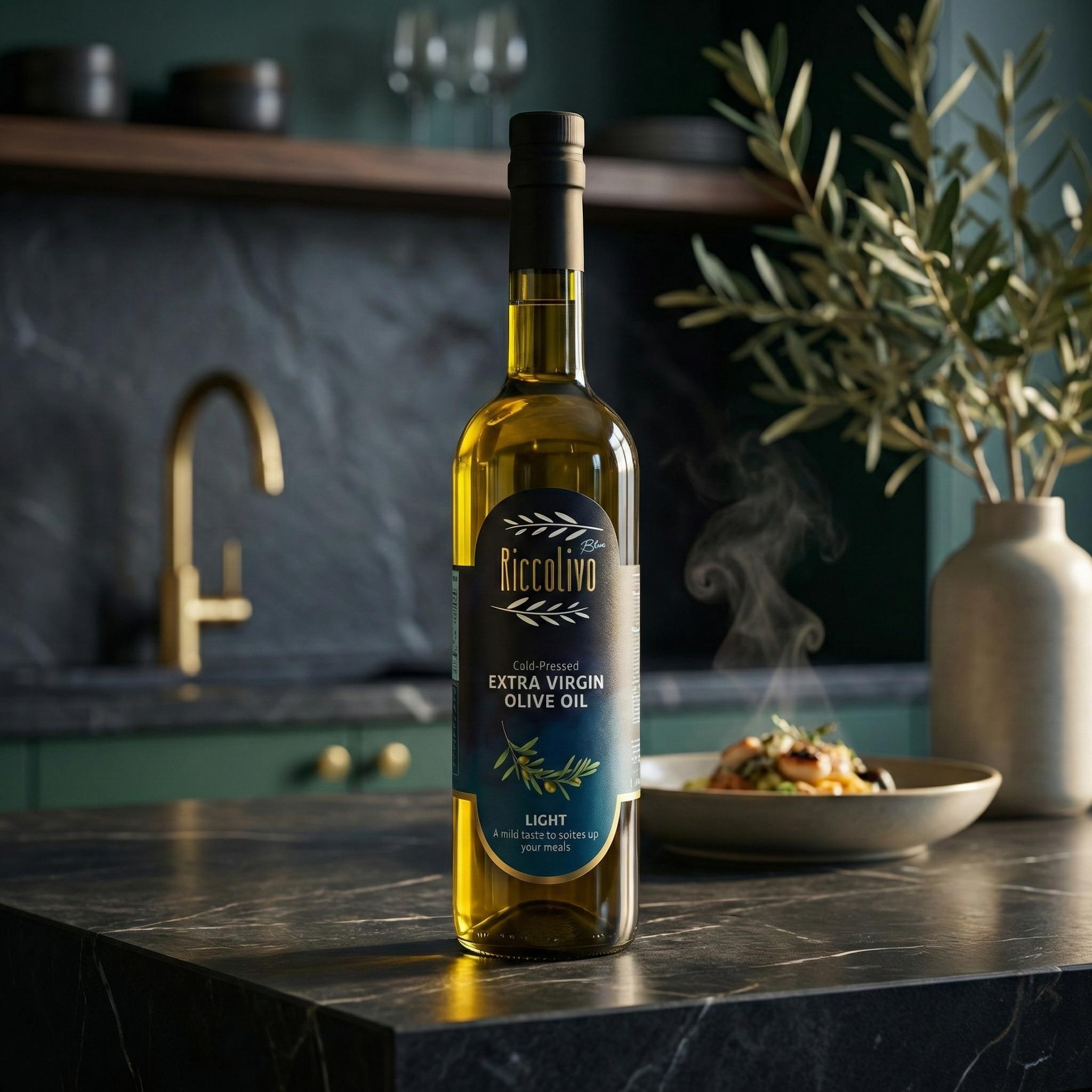 Riccolivo Soğuk Sıkım Natürel Sızma Zeytinyağı Mavi (Hafif) 750 ml