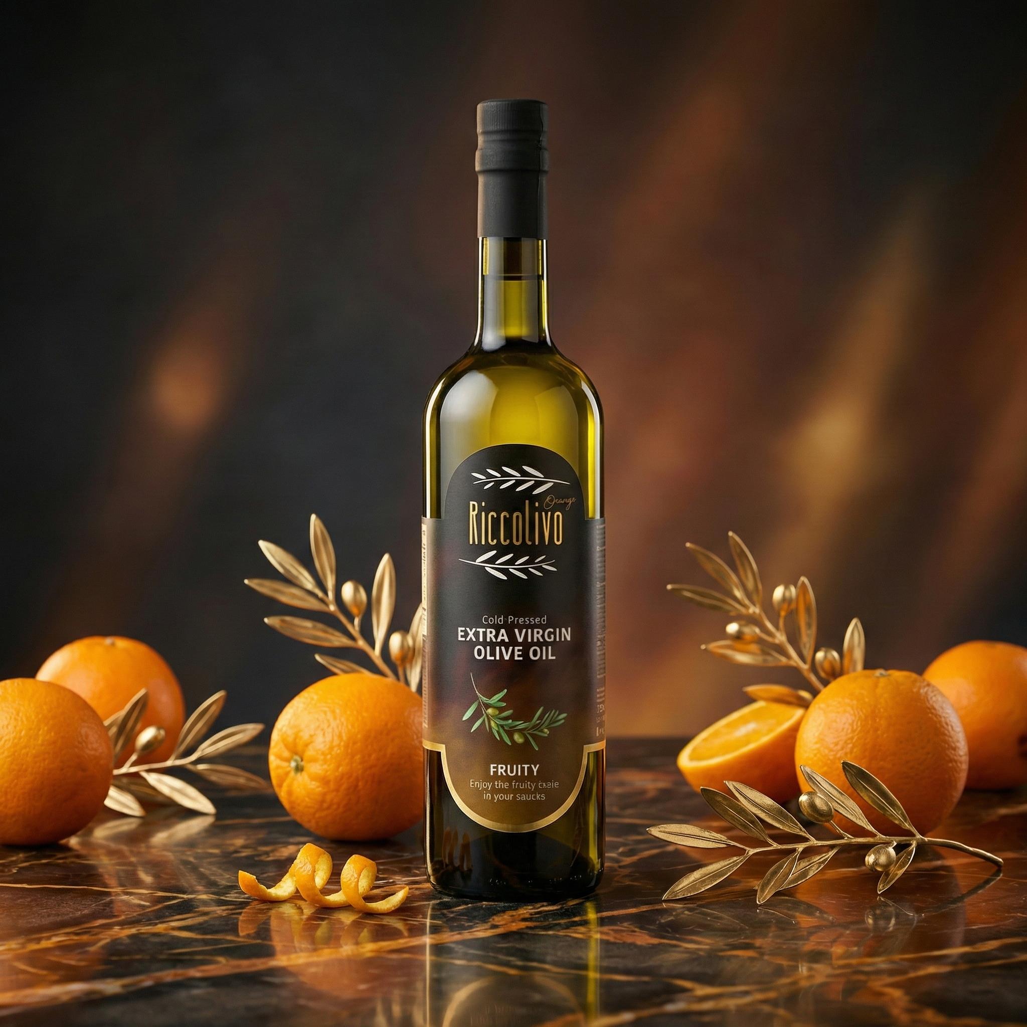 Riccolivo Soğuk Sıkım Natürel Sızma Zeytinyağı Turuncu (Meyvemsi) 750 ml
