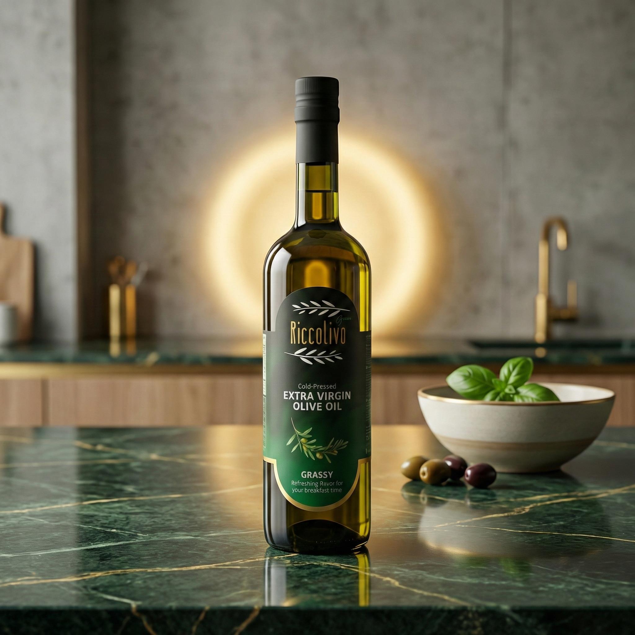 Riccolivo Soğuk Sıkım Natürel Sızma Zeytinyağı Yeşil (Çimensi) 750 ml