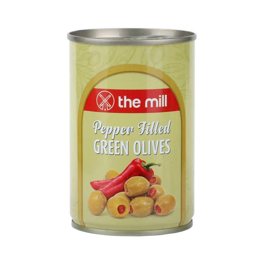 The Mill Biber Dolgulu Yeşil Zeytin  Teneke - 361-400 adet/kg