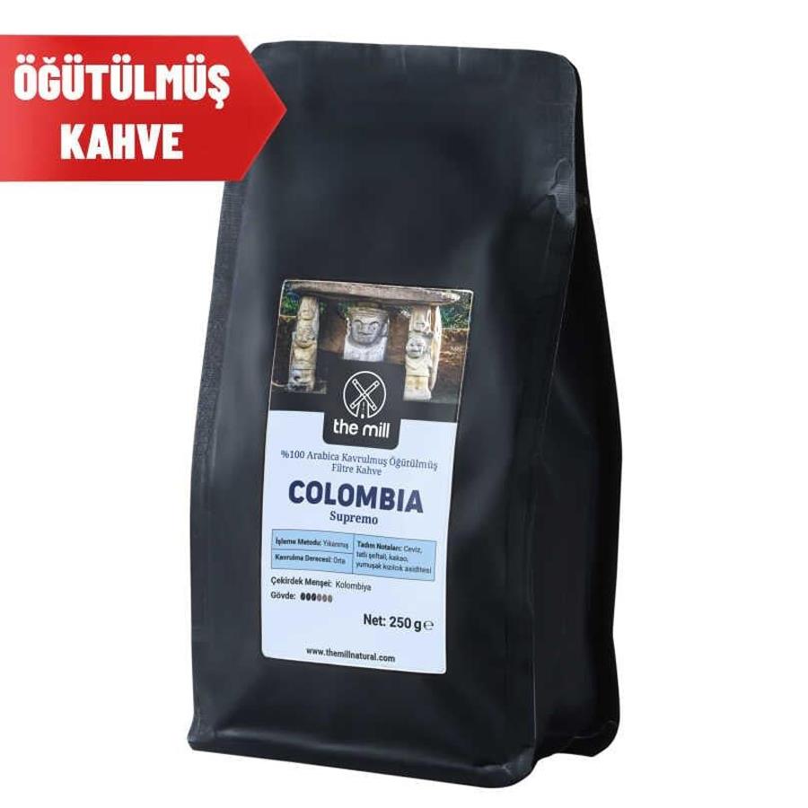The Mill Colombia Supremo Öğütülmüş Kahve 250 g - Ustalıkla Öğütülmüş Kahve Çekirdekleri