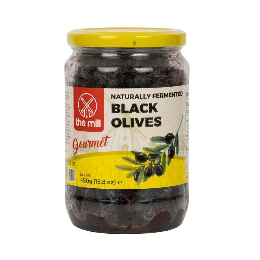 The Mill Gurme Doğal Fermente Siyah Zeytin 450 gr Cam Kavanoz 