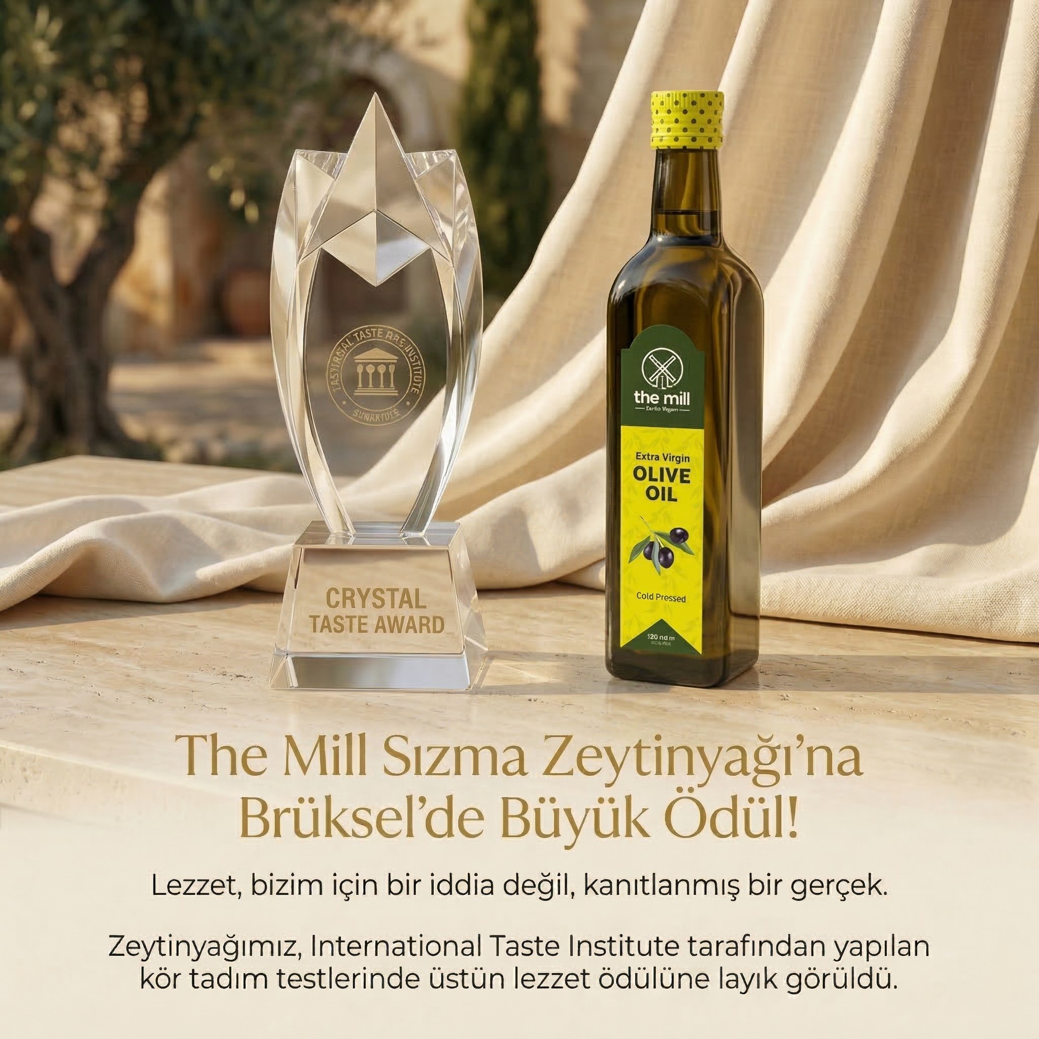 The Mill Natürel Sızma Soğuk Sıkım Zeytinyağı - 500 ml Cam Şişe 