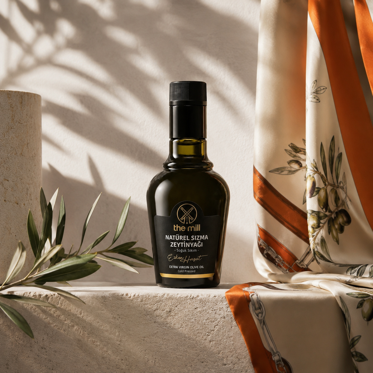 The Mill Premium Erken Hasat Soğuk Sıkım Naturel Sızma Zeytinyağı 250 ml Cam Şişe