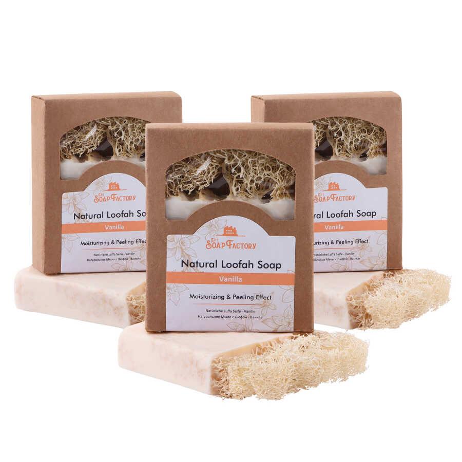 The Soap Factory Doğal Kabak Lifi Vanilya Sabunu 120 g x 3 Adet (Toplam 360 g) 