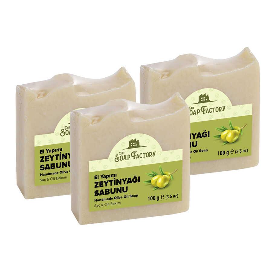 The Soap Factory İpek Seri El Yapımı Zeytinyağı Sabunu 100 g x 3 Adet (Toplam 300 g)