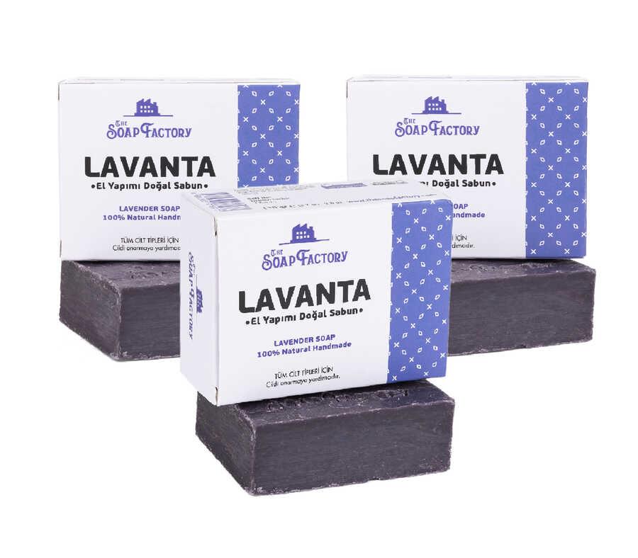 The Soap Factory Klasik Seri El Yapımı Lavanta Sabunu 110 g x 3 Adet (Toplam 330 g)