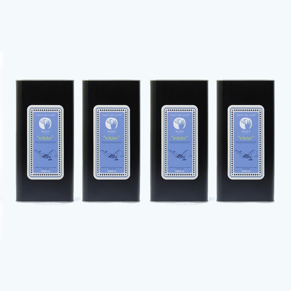 Kaan - Erken Hasat Naturel Sızma Zeytinyağı - 4x5 Lt (4'lü Paket)