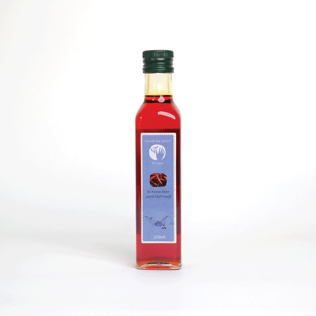 Bilgem Acı Kırmızı Biber Çeşnili Zeytinyağı 250 ml