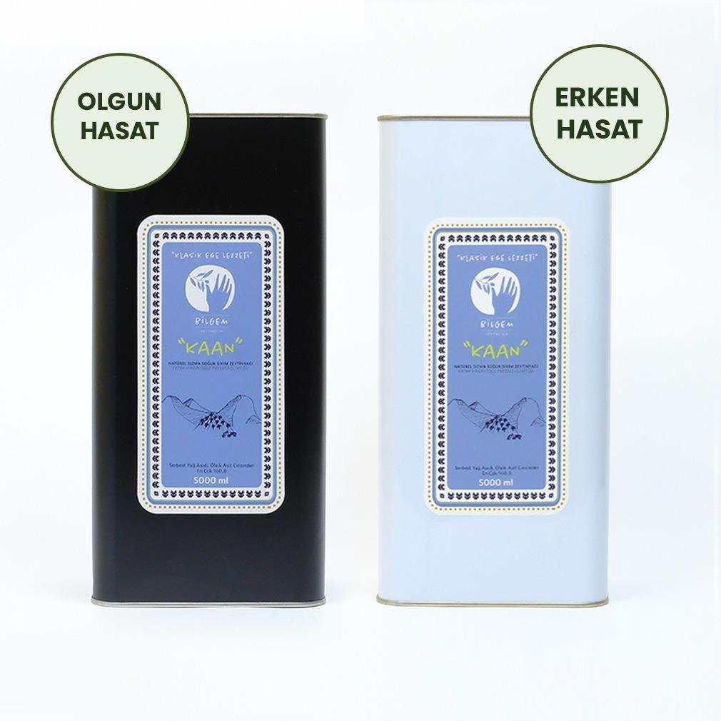 Kaan - Olgun Hasat + Erken Hasat Naturel Sızma Zeytinyağı 2x5 lt (2'li Paket)