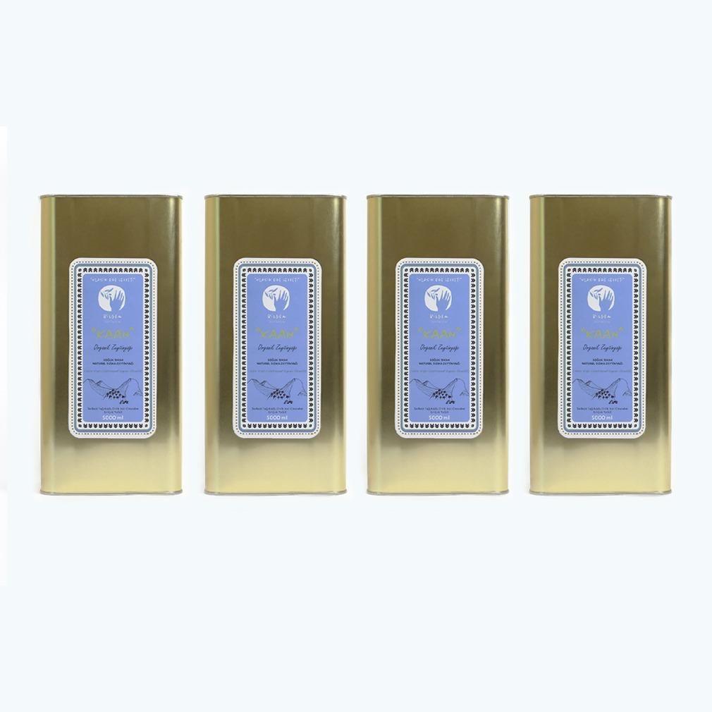 Kaan - Organik Erken Hasat Naturel Sızma Zeytinyağı 4x5 lt (4'lü Paket)