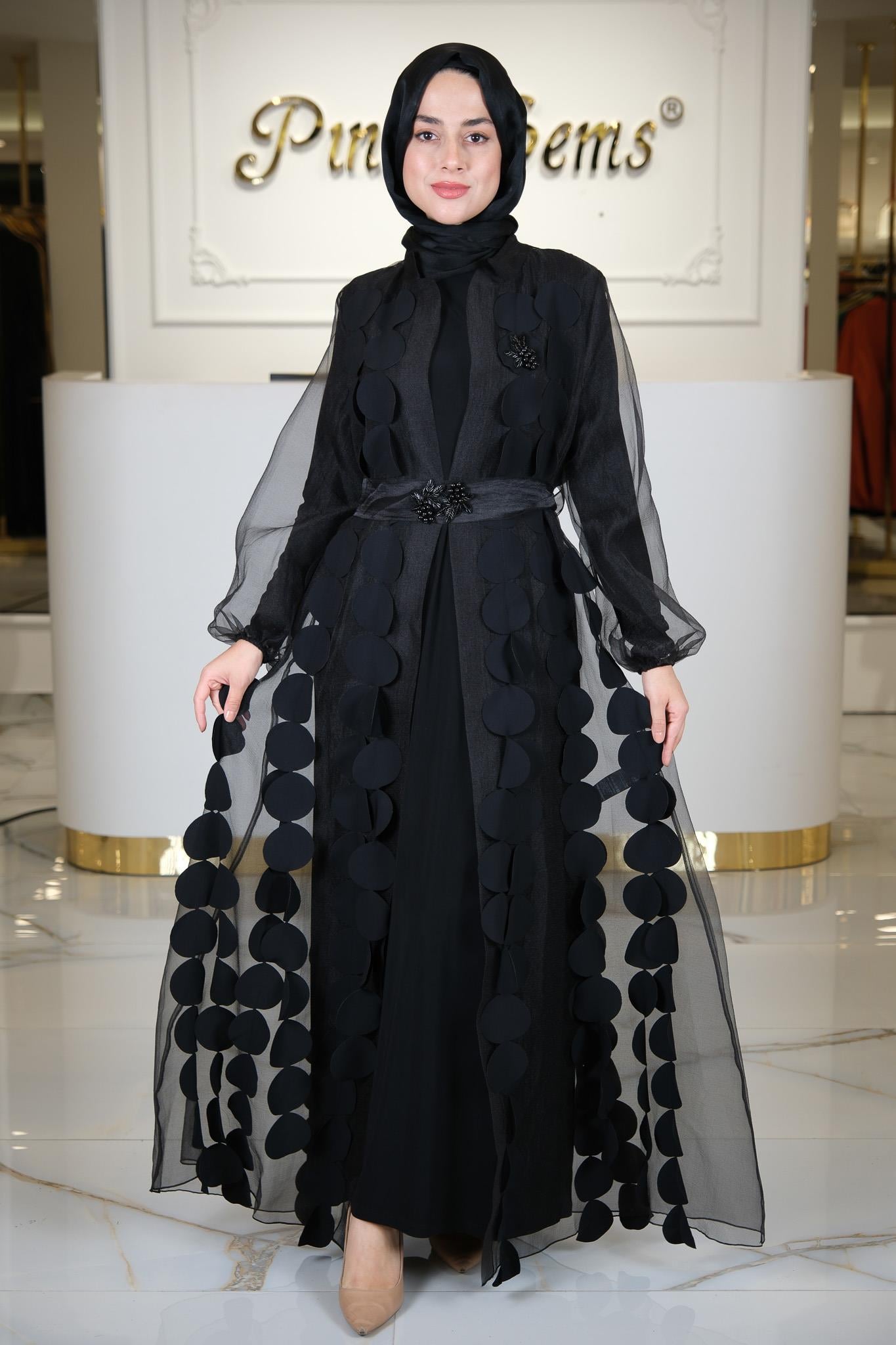 ORGANİZE ABAYA SİYAH