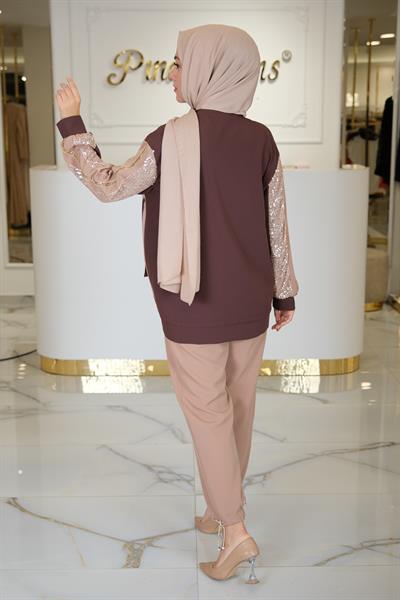 ÇİZGİLİ BUMBER CEKET CAMEL