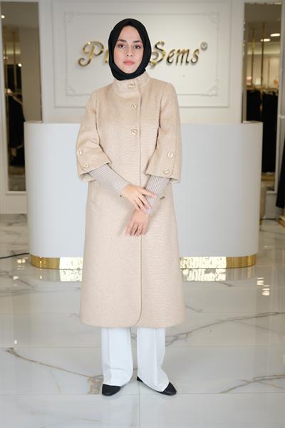 DESENLİ ANGORA KABAN BEJ