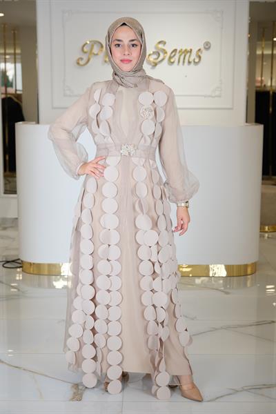 ORGANİZE ABAYA BEJ