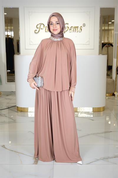 PANTOLONLU 2Lİ TAKIM CAMEL