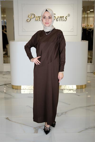 TRİKO ELBİSE BROWN