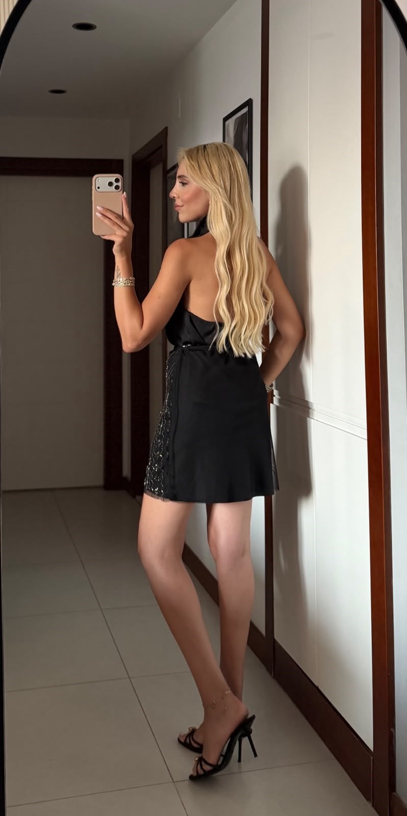  SİYAH PULLU MİNİ ASTARLI ETEK