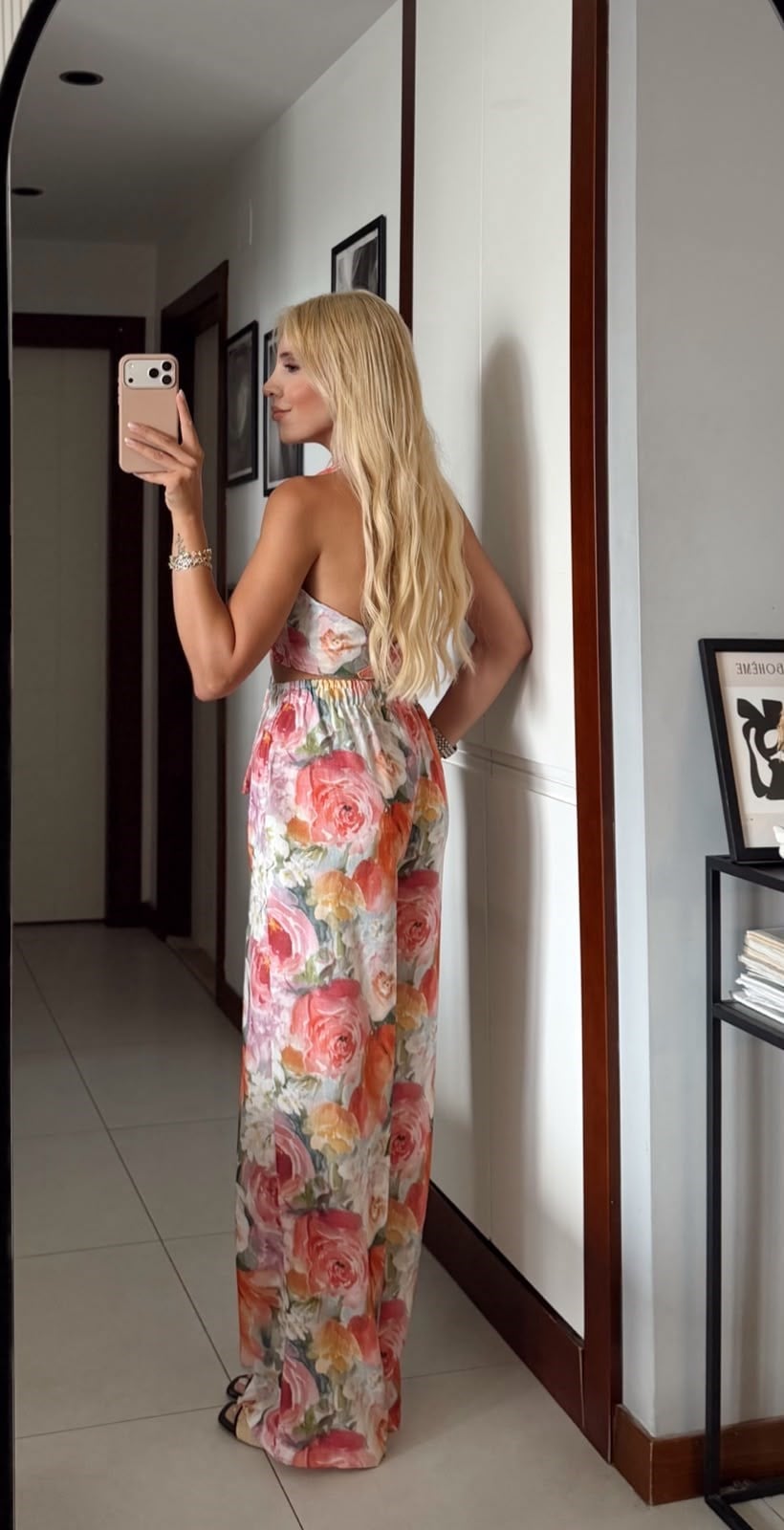 ÇİÇEK DESENLİ CROP PANTOLON TAKIM