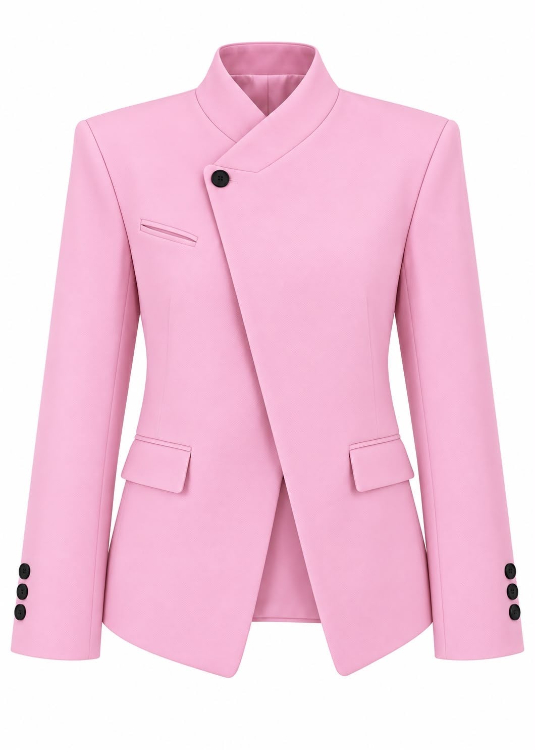 CORALİA PEMBE DİK YAKA DÜĞMELİ BLAZER CEKET