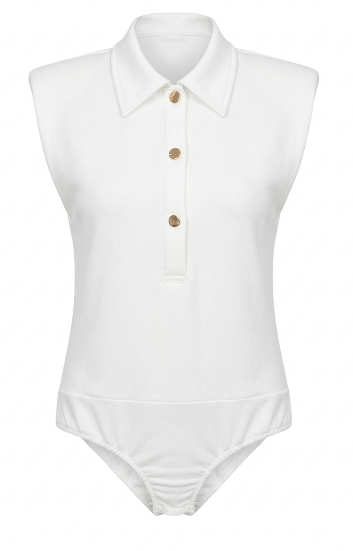 EKRU POLO YAKA BODYDSUİT