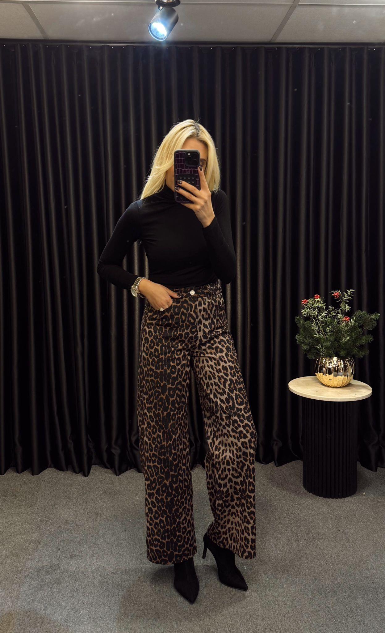 LENORA PALAZZO LEOPAR PANTOLON LEO
