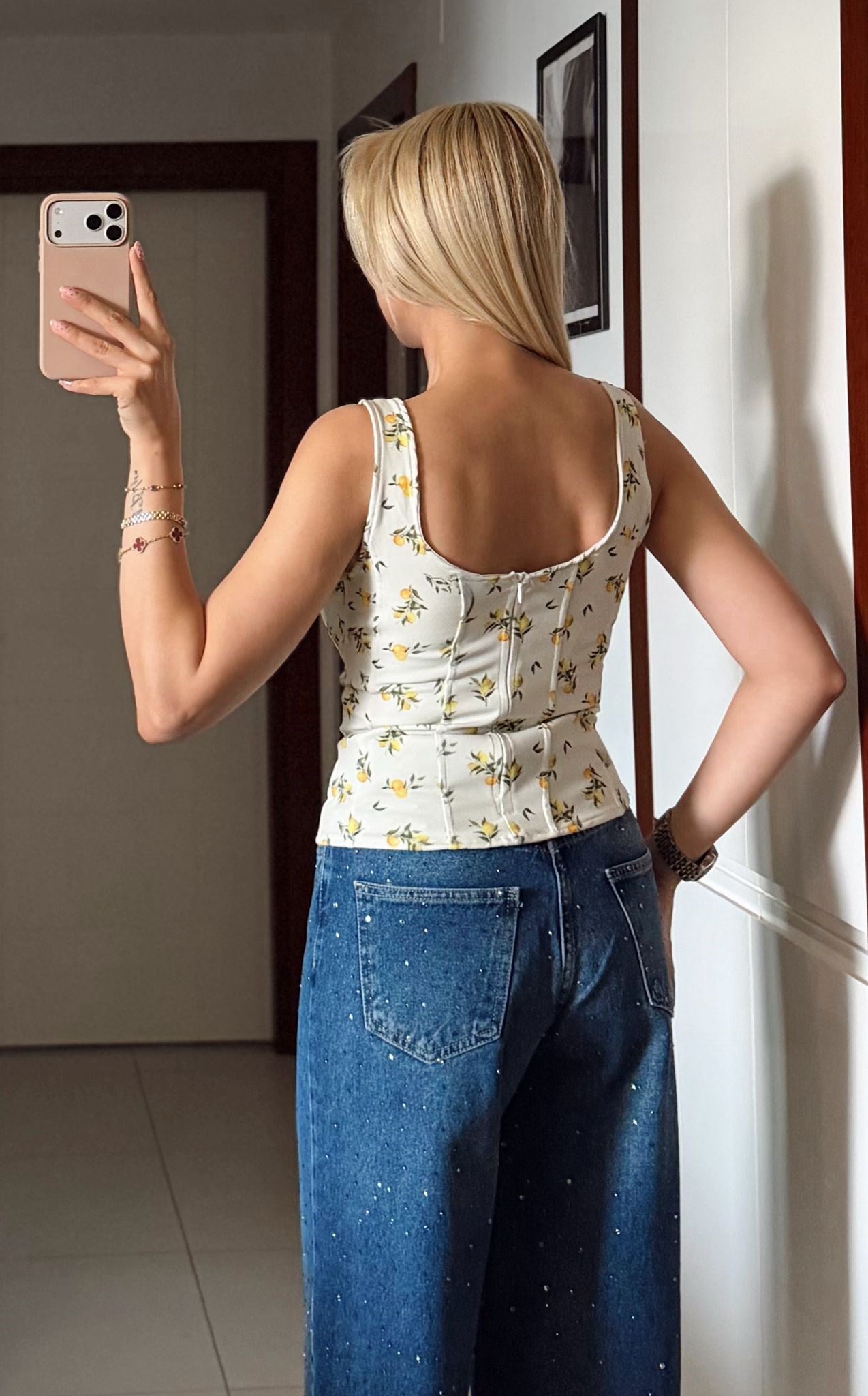 LİMON DESENLİ CROP