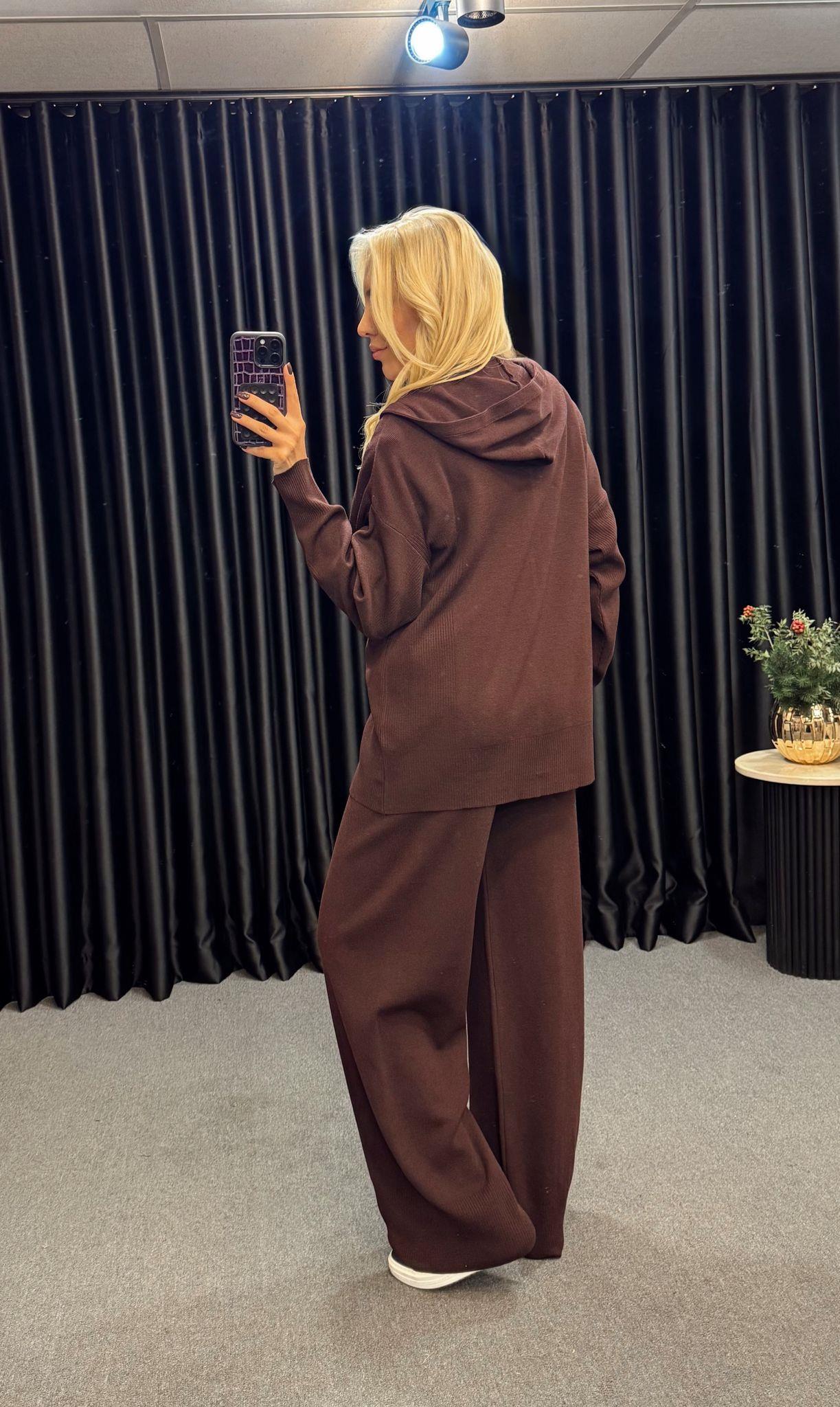 MARKA MODEL OYSH ÇİFT FERMUARLI CEKET PANTOLON TRİKO TAKIM MÜRDÜM