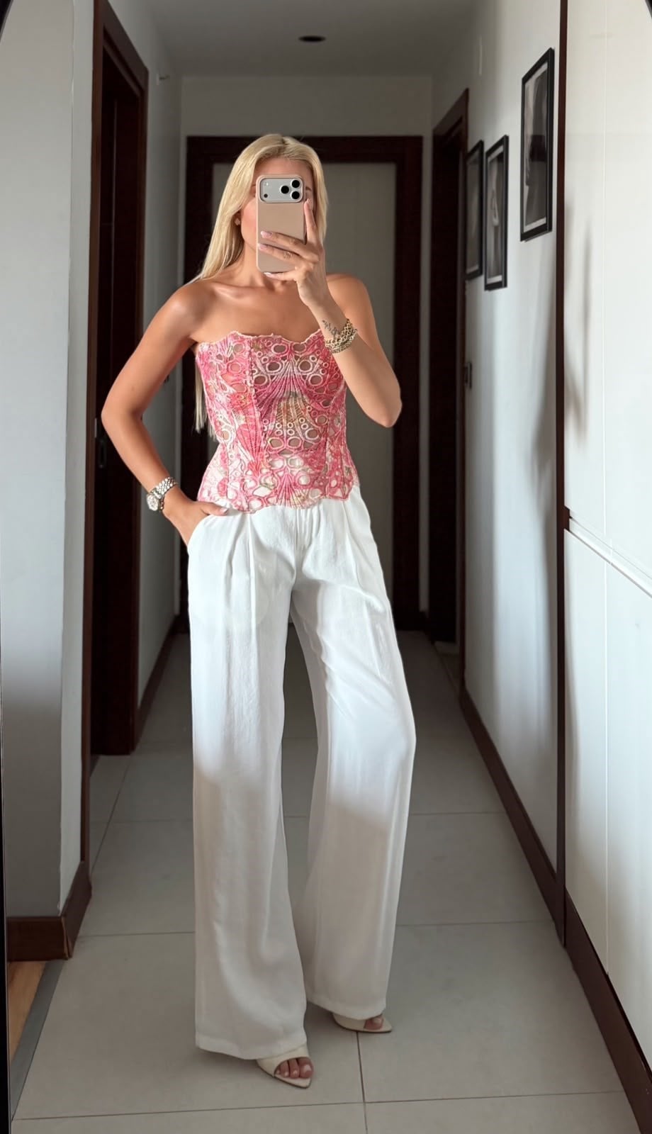 PEMBE YEHUA İTHAL TRANSPARAN KORSE BLUZ