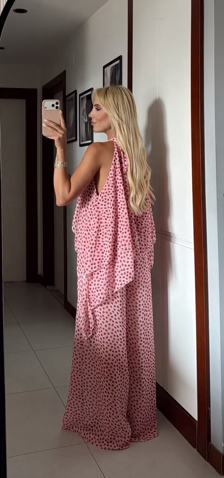 SERY PEMBE ŞİFON TRANSPARAN İKİLİ TAKIM