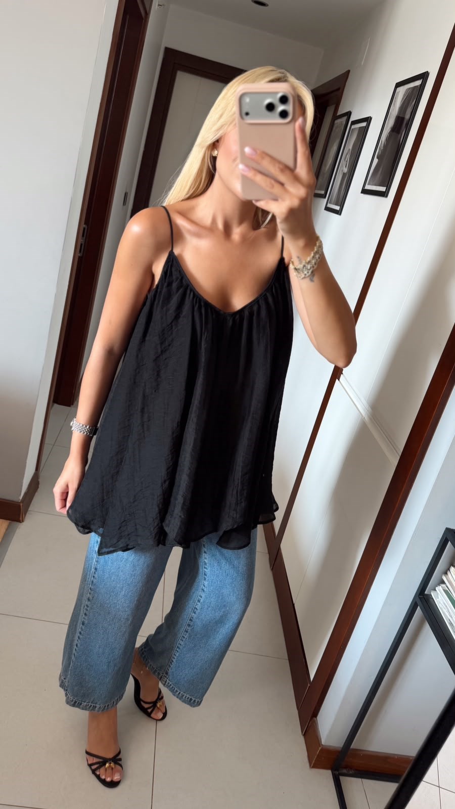 SİYAH ZR MODEL ASKILI BLUZ