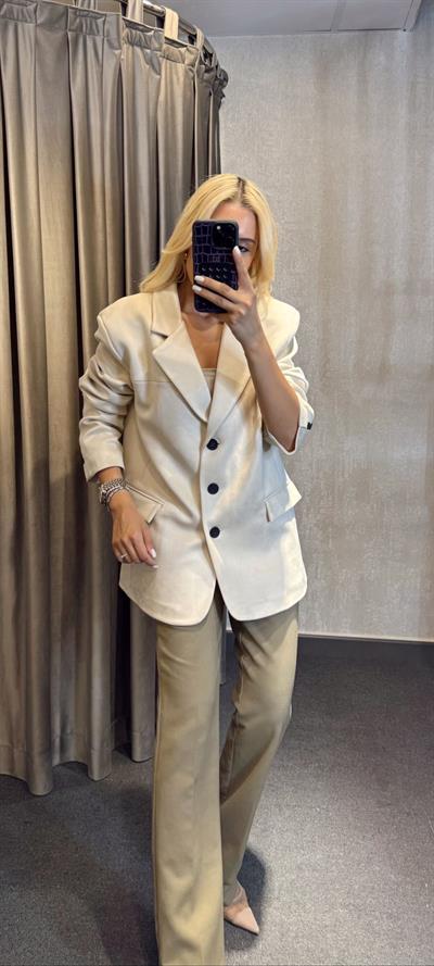 3 DÜĞMELİ SÜET CEKET TAŞ