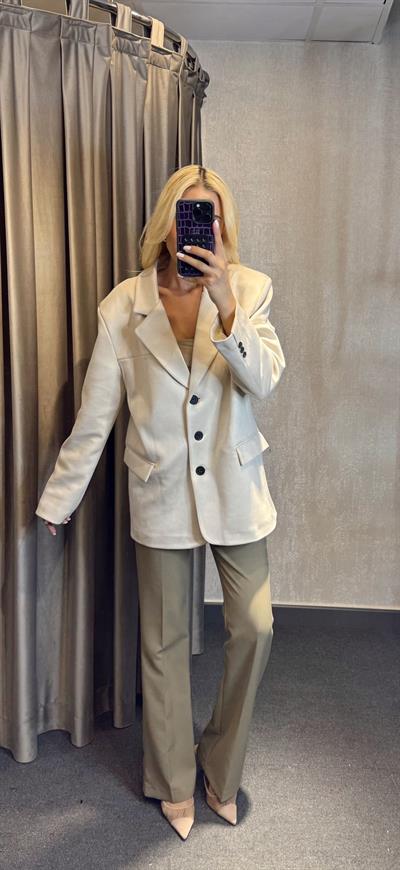 3 DÜĞMELİ SÜET CEKET TAŞ