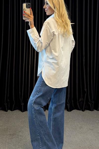 BASİC POPLİN GÖMLEK BEYAZ