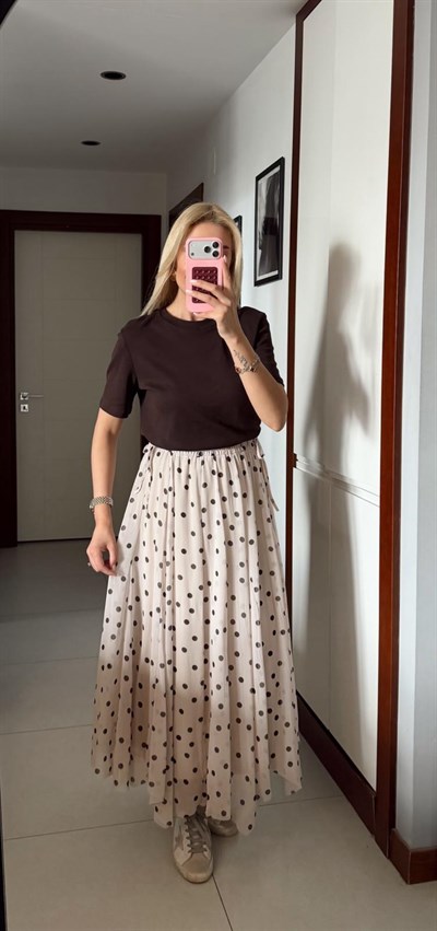 BEJ PREMİUM ASTARLI PUANTİYELİ ETEK