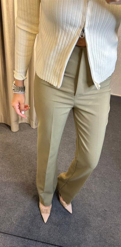 BELDEN LASTİKLİ FERMUARLI İSPANYOL PANTOLON HAKİ